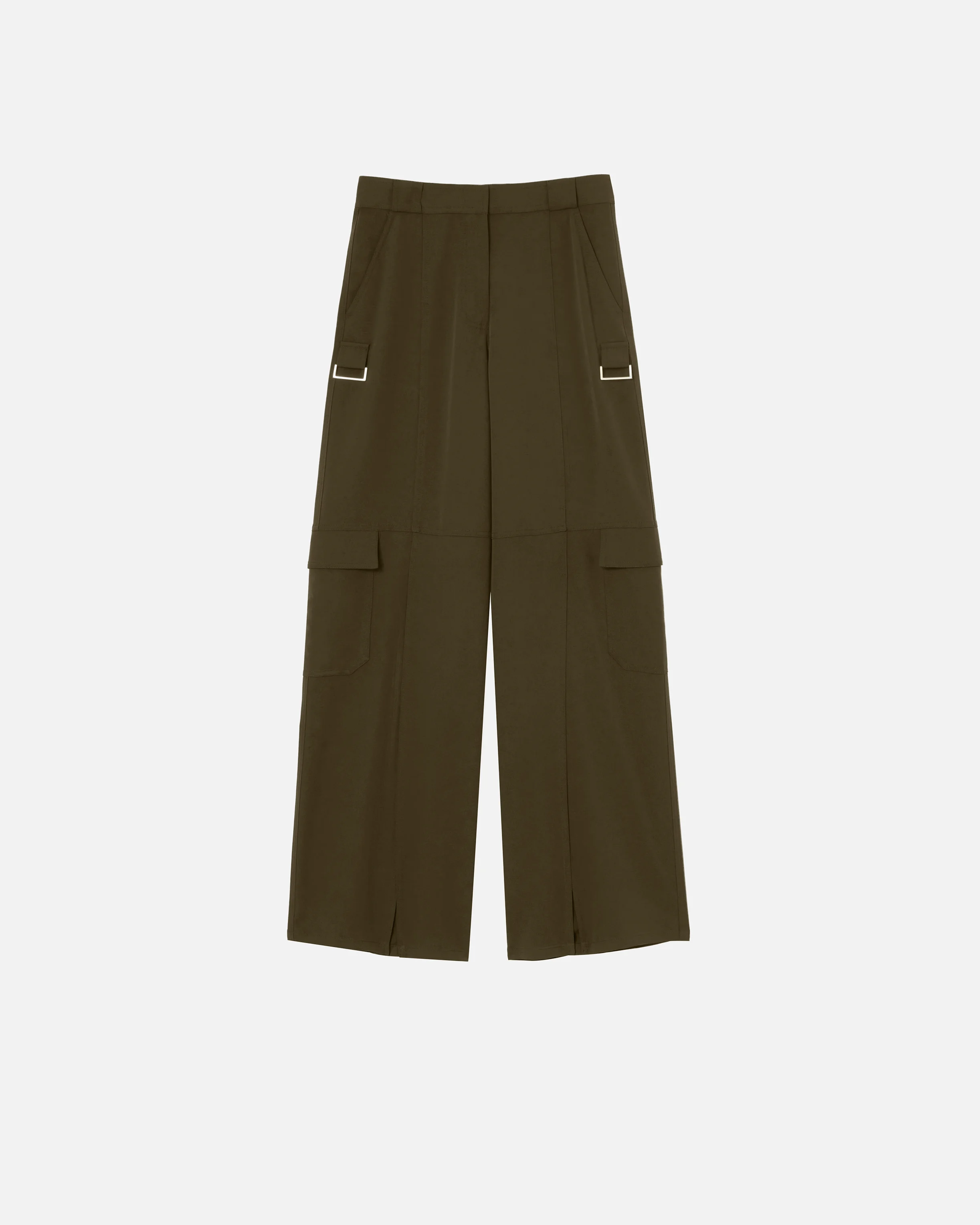 Pantalon cargo large et fluide | Vert