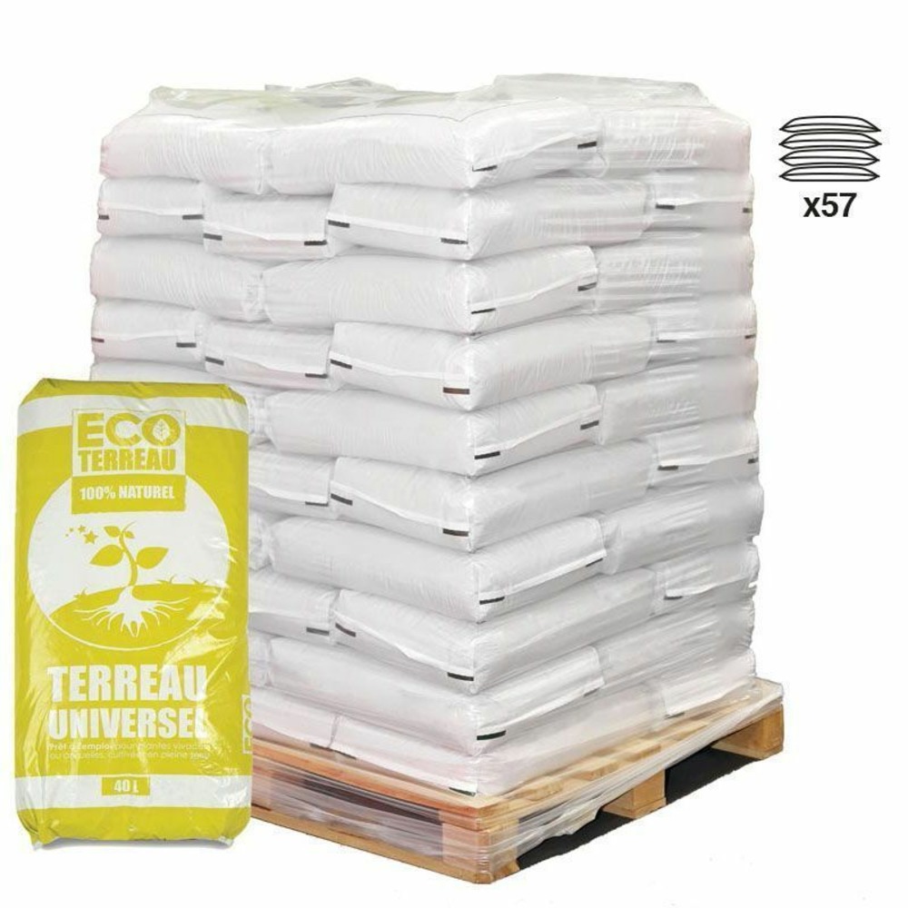 Terreau économique universel 100% naturel 57 sacs 40 litres pour fleurs arbustes
