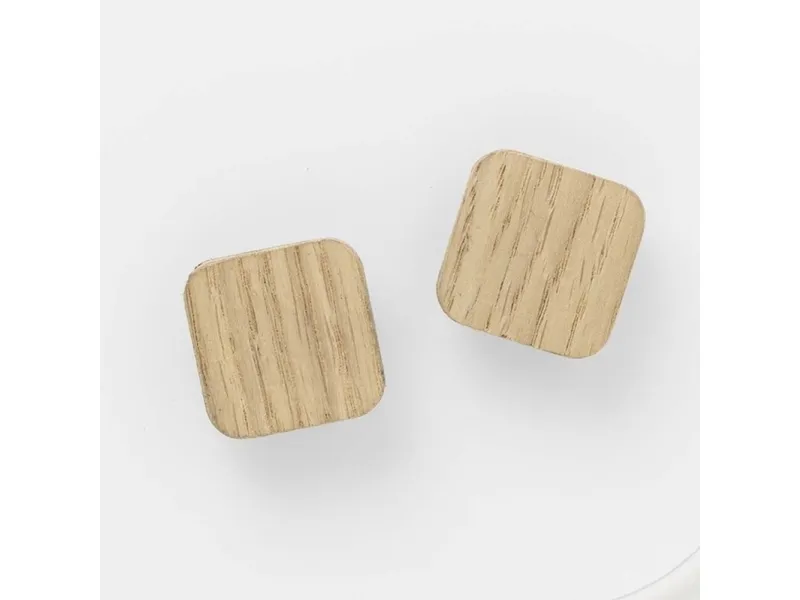 Super Stærke Magneter' i egefiner 2,5 x 2,5 cm - (2 stk.)