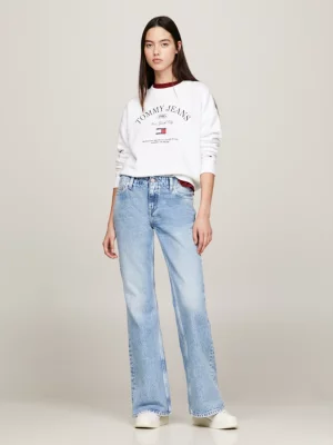 Calça jeans flare de cintura baixa Sophie