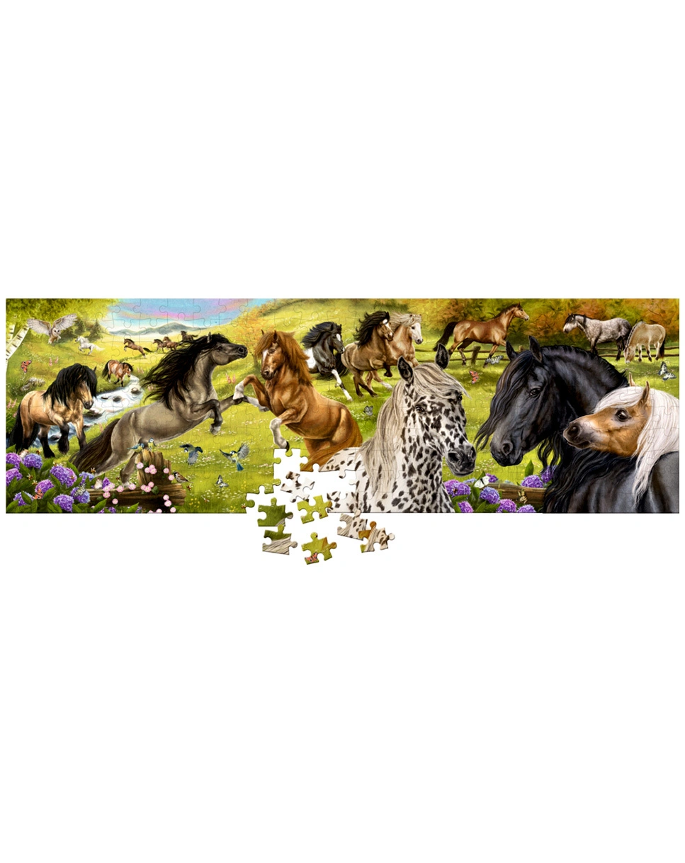 Panorama-Puzzle PFERDEFREUNDE (250 Teile)