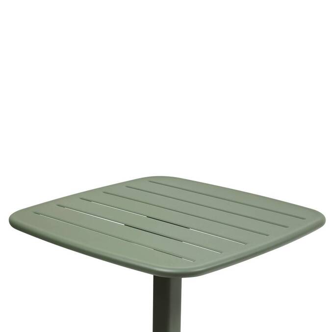 Table haute de jardin carrée ALEGORIA Vert laurier