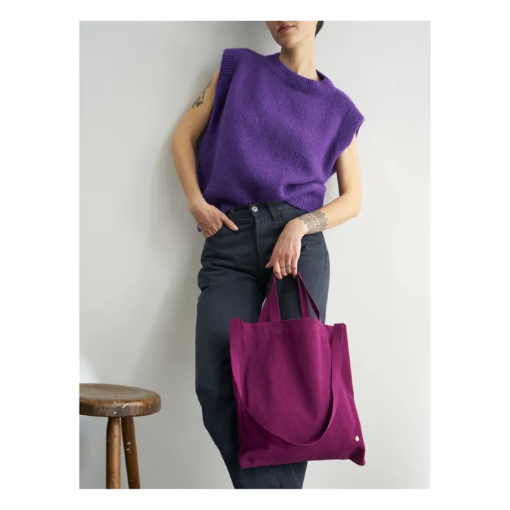 La cerise sur le gâteau Sac City Iona en toile de coton | Pourpre