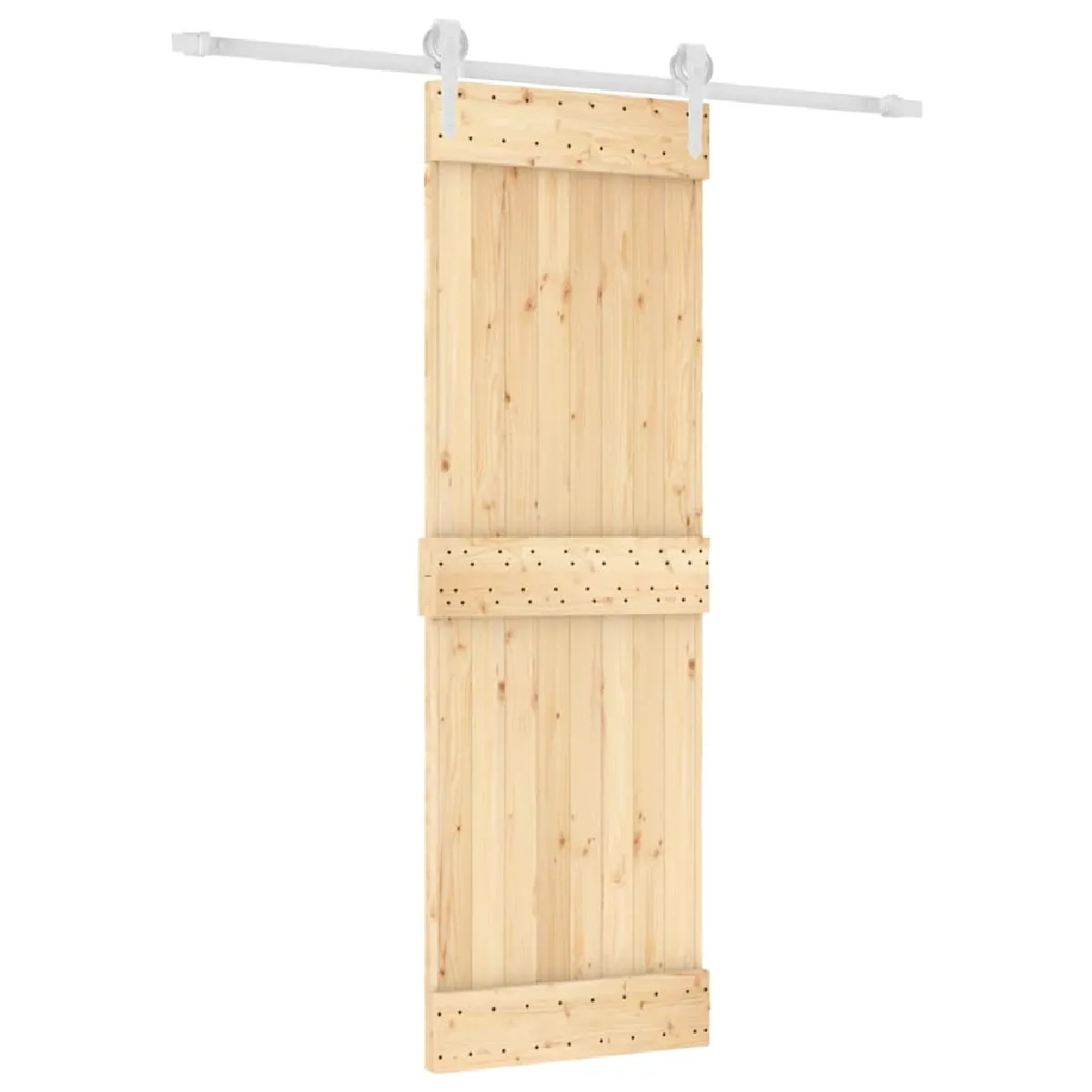 vidaXL Porte coulissante pin massif 70x210 cm avec kit