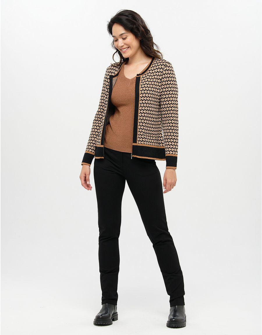 Gilet Jacquard beige