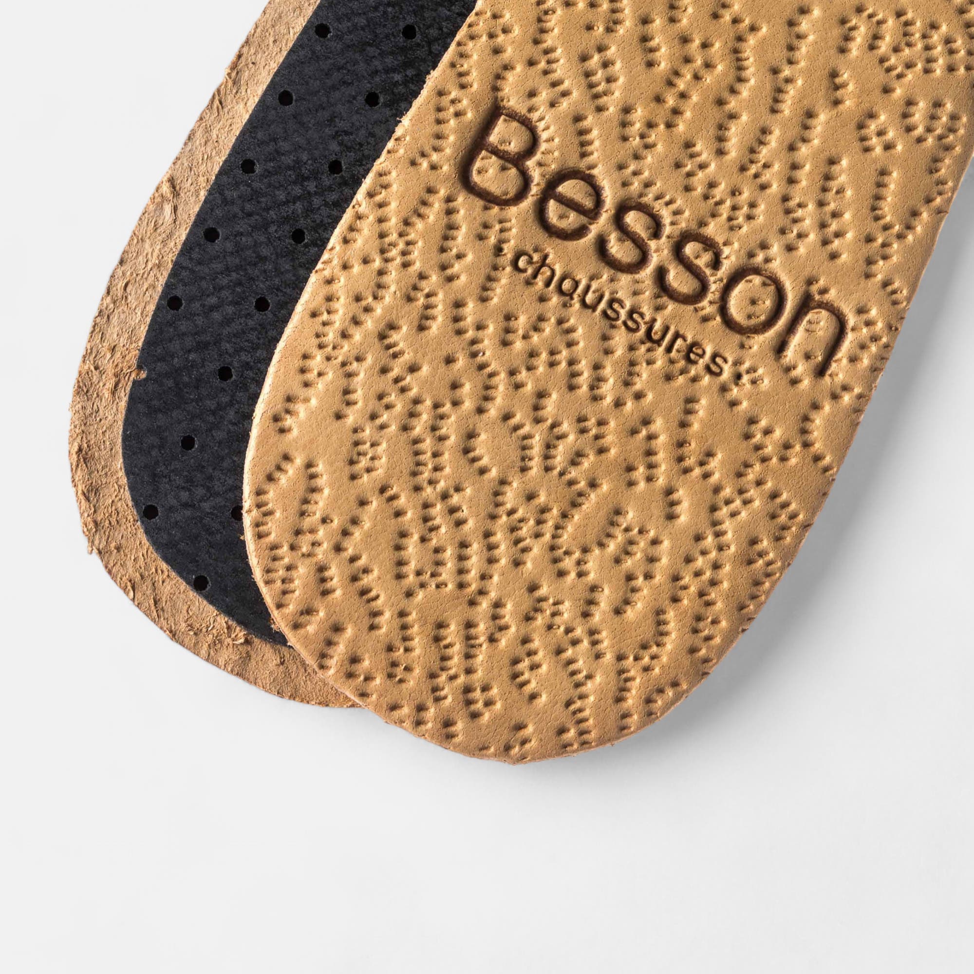 Semelles cuir charbon 35 36 sans coloris