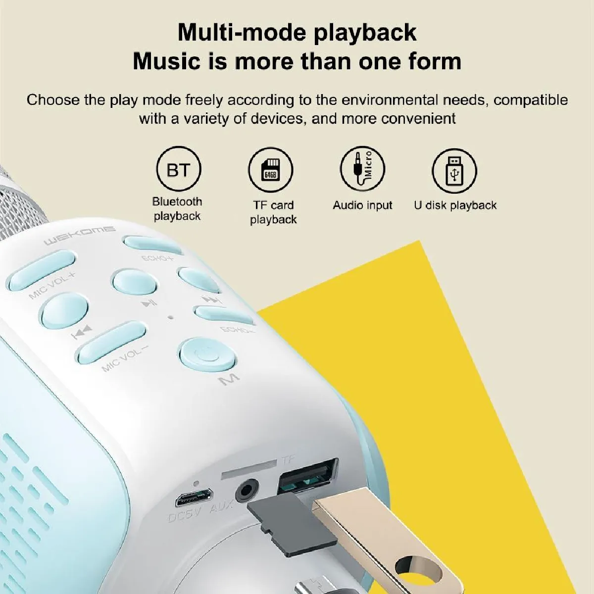 Yonis Microphone Karaoké Bluetooth