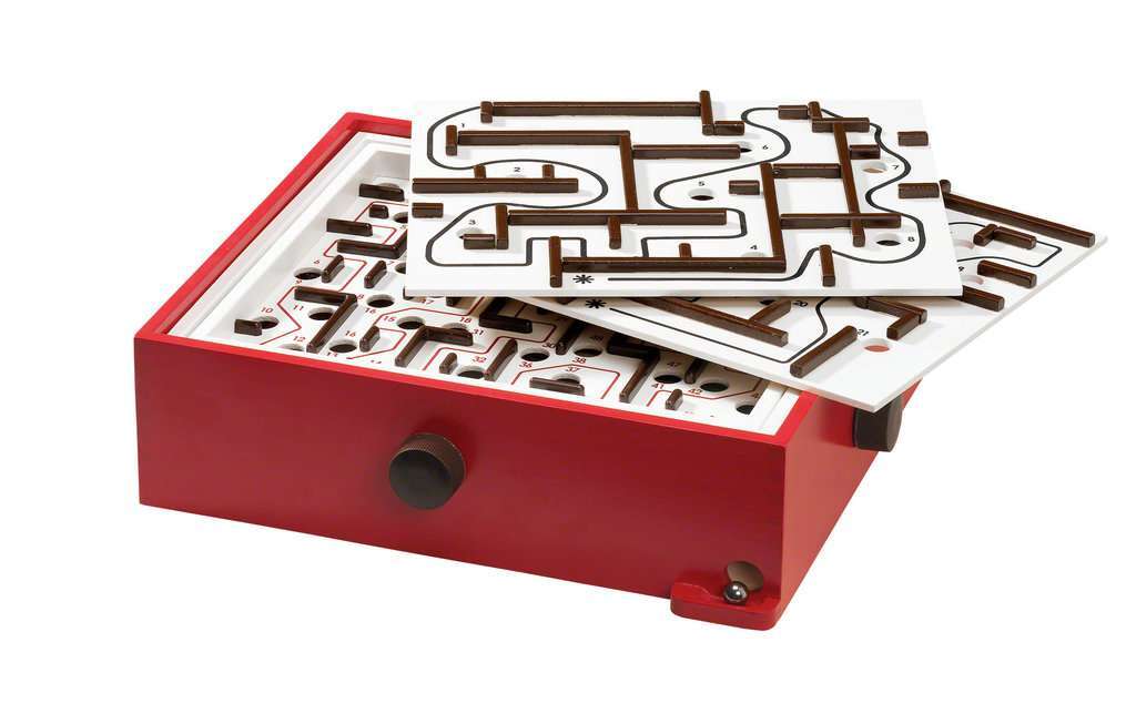 BRIO Spiel Labyrinth mit Übungsplatten, rot