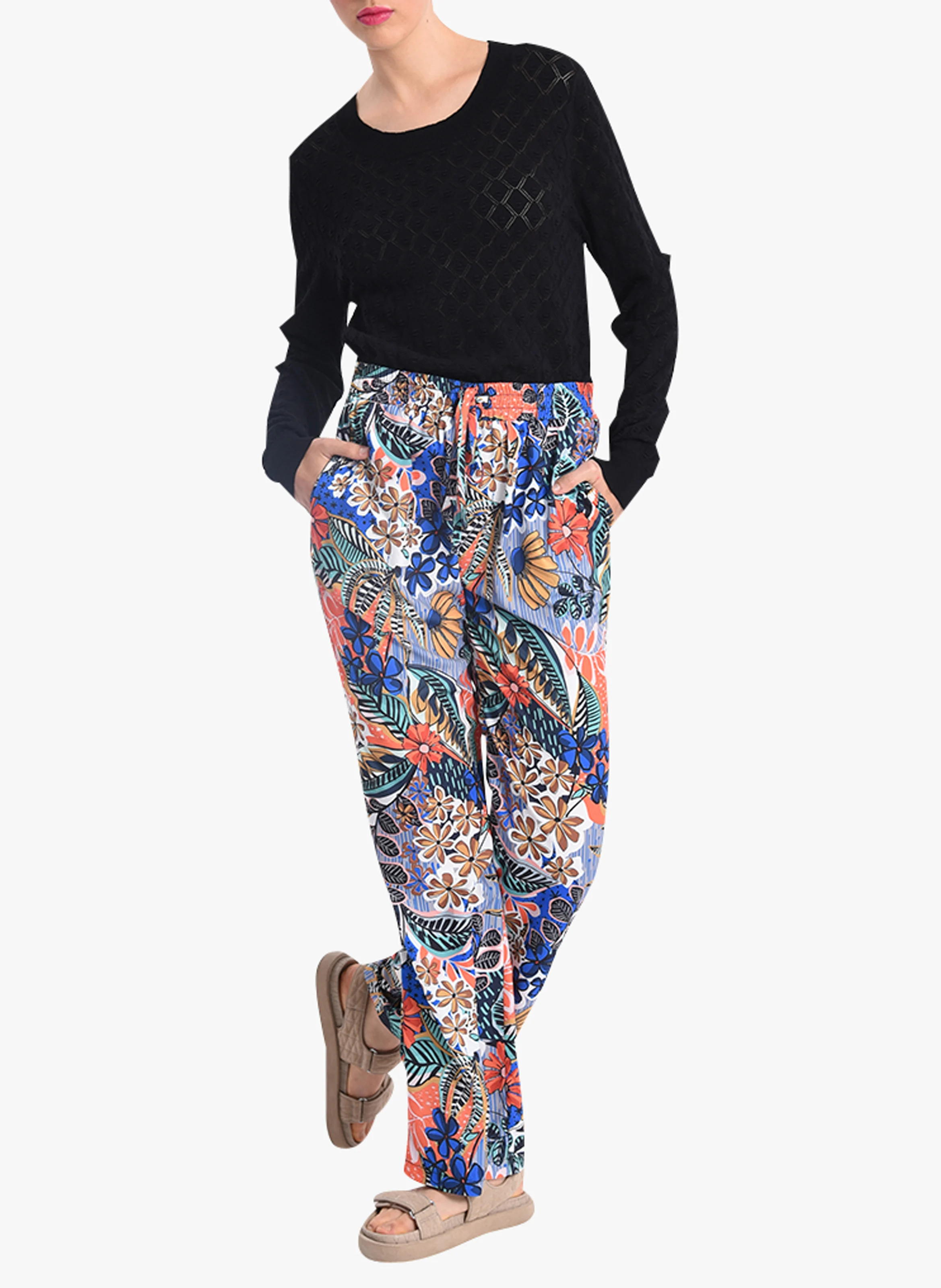 Pull en maille fantaisie| Noir