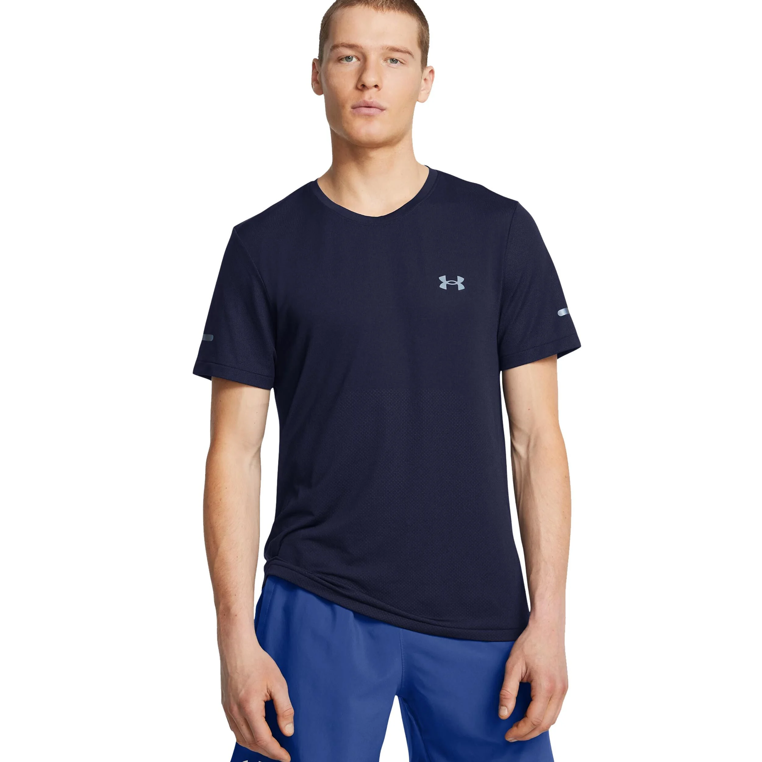 Under Armour Seamless Stride Maillot De Course Hommes - Bleu Foncé