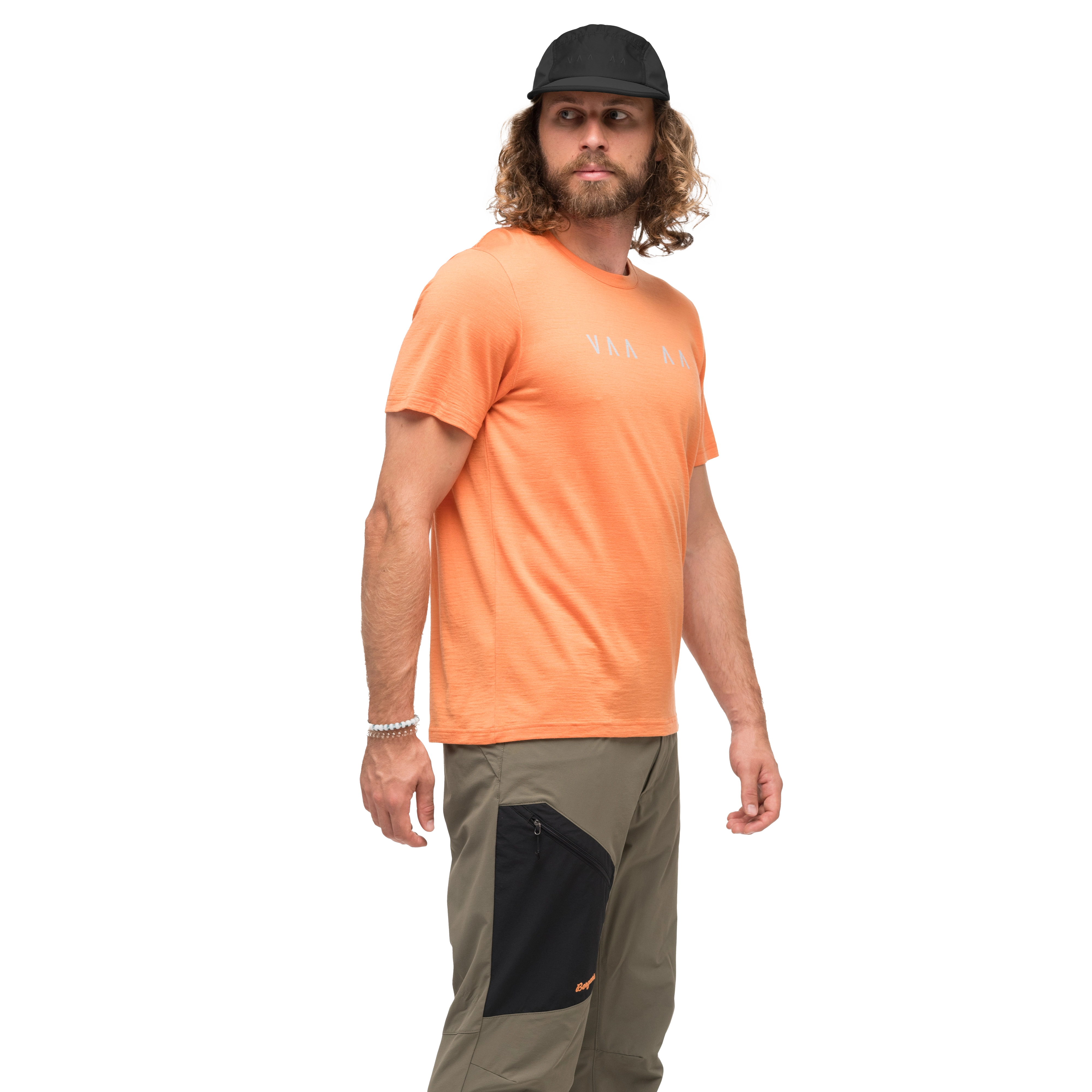 Vaagaa Explore Merino Tee Men Faded Orange
