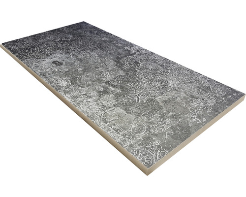 Zwembadrandsteen Perzisch Zwart rond 30 x 60 cm