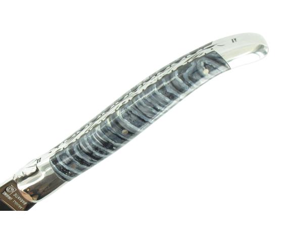 Laguiole 12 cm - Molaire Bleue de Mammouth - 2 mitres Couteau de poche par Laguiole en Aubrac