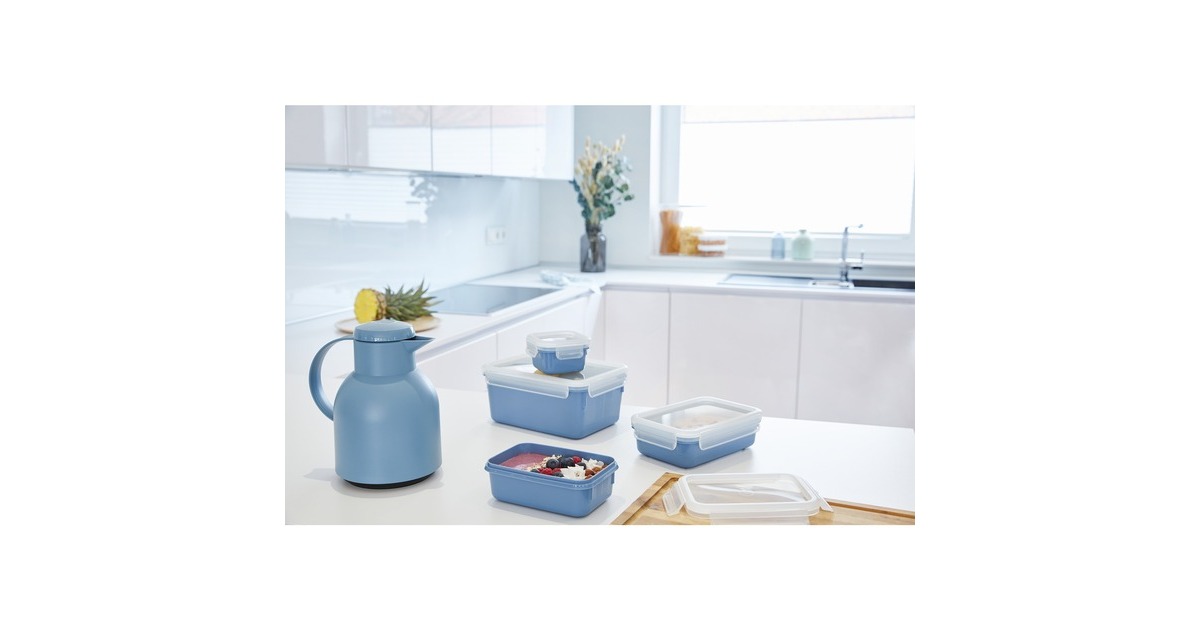 EmsaClip & Close Color vershoudbakje 2,2 L doos  (Blauw/transparant, rechthoekig)