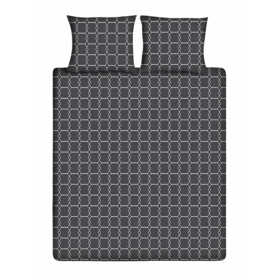 Ten Cate Katoenen Dekbedovertrek - 240x200/220 cm - Graphic Gray