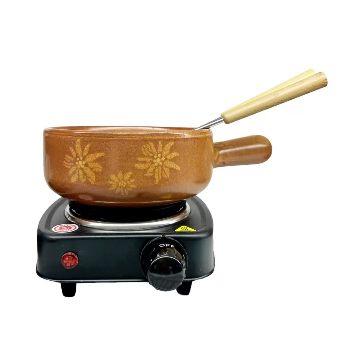 Elektr. Käsefondue-Set Edelweiss Schwarz