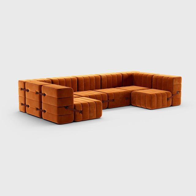 Curt-Set 15 - e.g. Flexibele U-bank - Barcelona - Rood