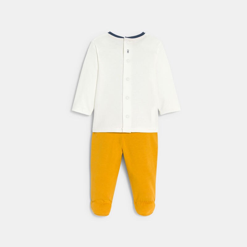 Pyjama jersey cirque jaune bébé garçon Jaune