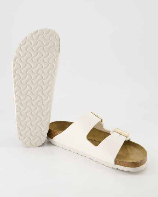 Birkenstock Arizona Birko-Floor Pantoletten in Weiß