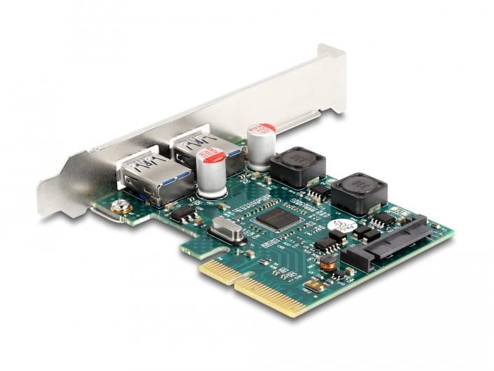 Delock PCI-Express-Karte USB 3.1 Gen 2 - 2x USB Typ-A PCIe-Schnittstellenkarte mit zwei USB-3.1-Anschlüssen (Typ-A)