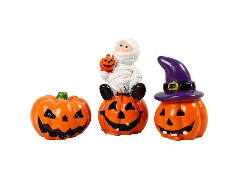 Creativ Company Aufsteller Mini Halloween 1 Stück Miniatur Kürbisfiguren