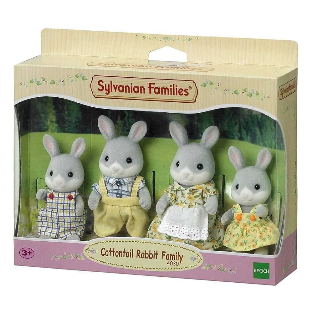 FAMILLE LAPIN GRIS - SYLVANIAN FAMILLES