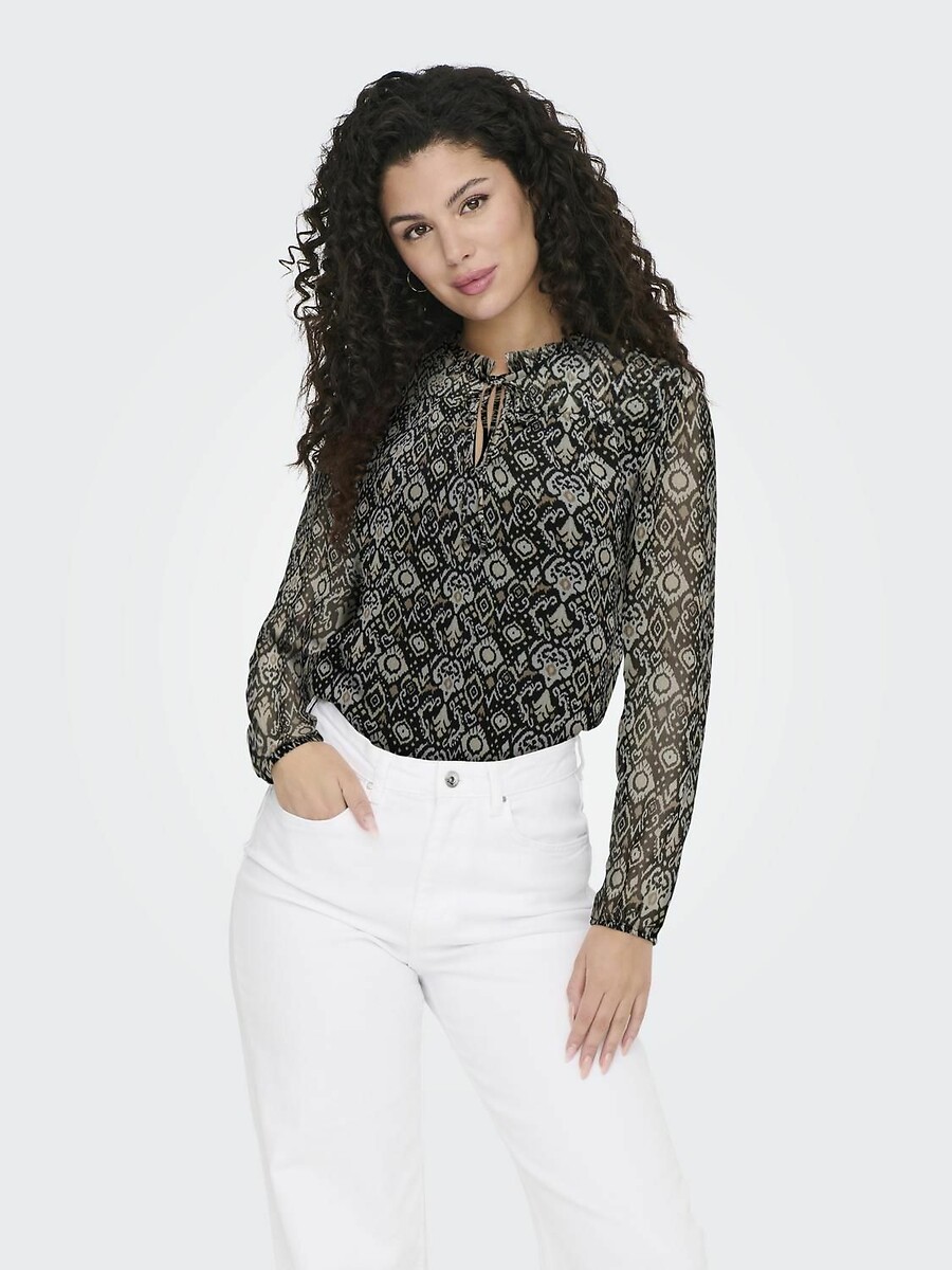 SOMENTE<br>Blusa fluida, gola alta