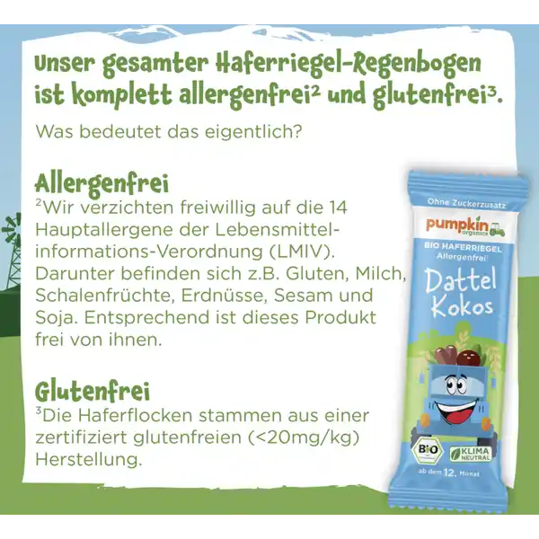 Bio Haferriegel mit Dattel & Kokosnuss