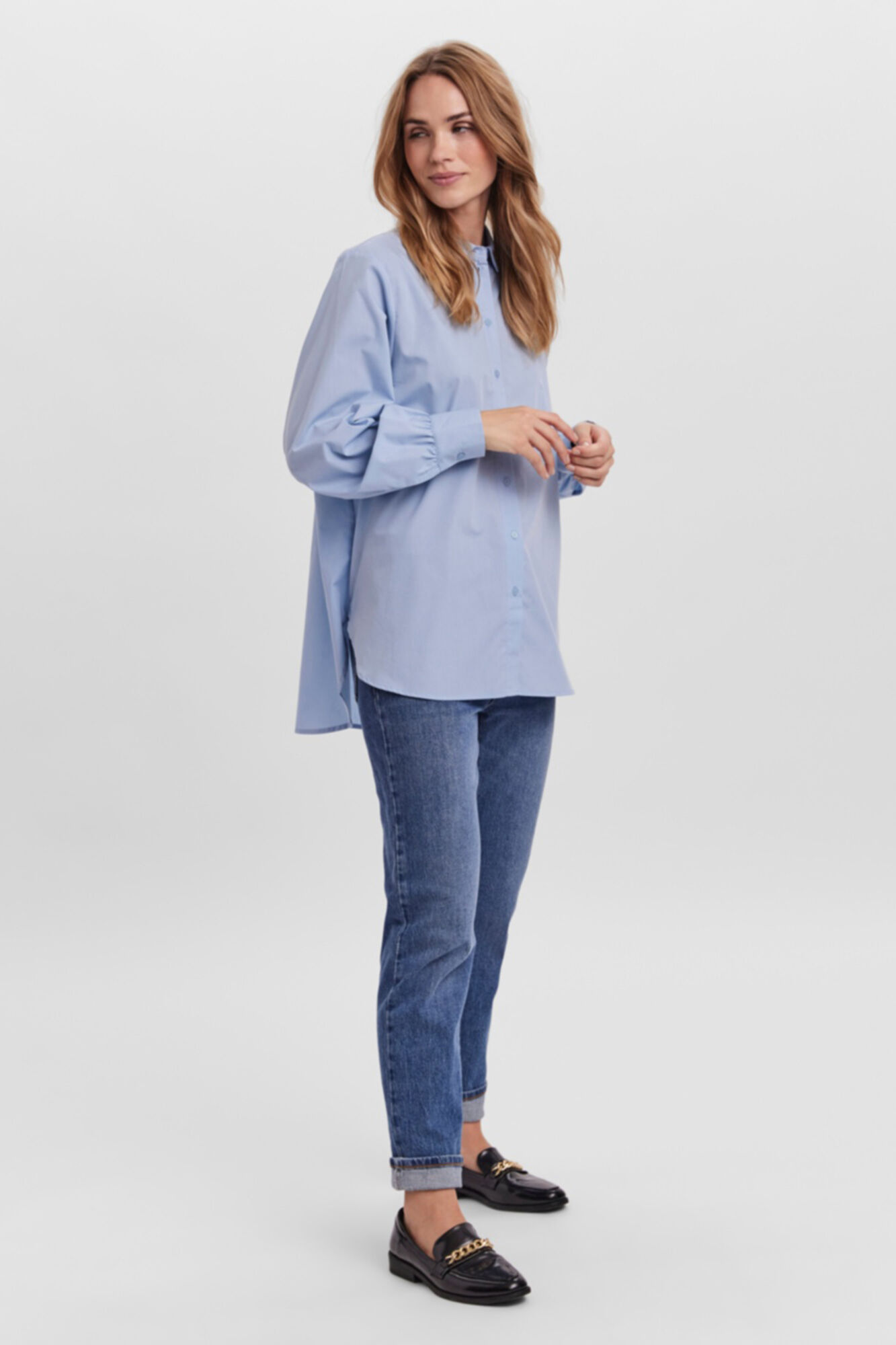 Camisa comprida - Azul
