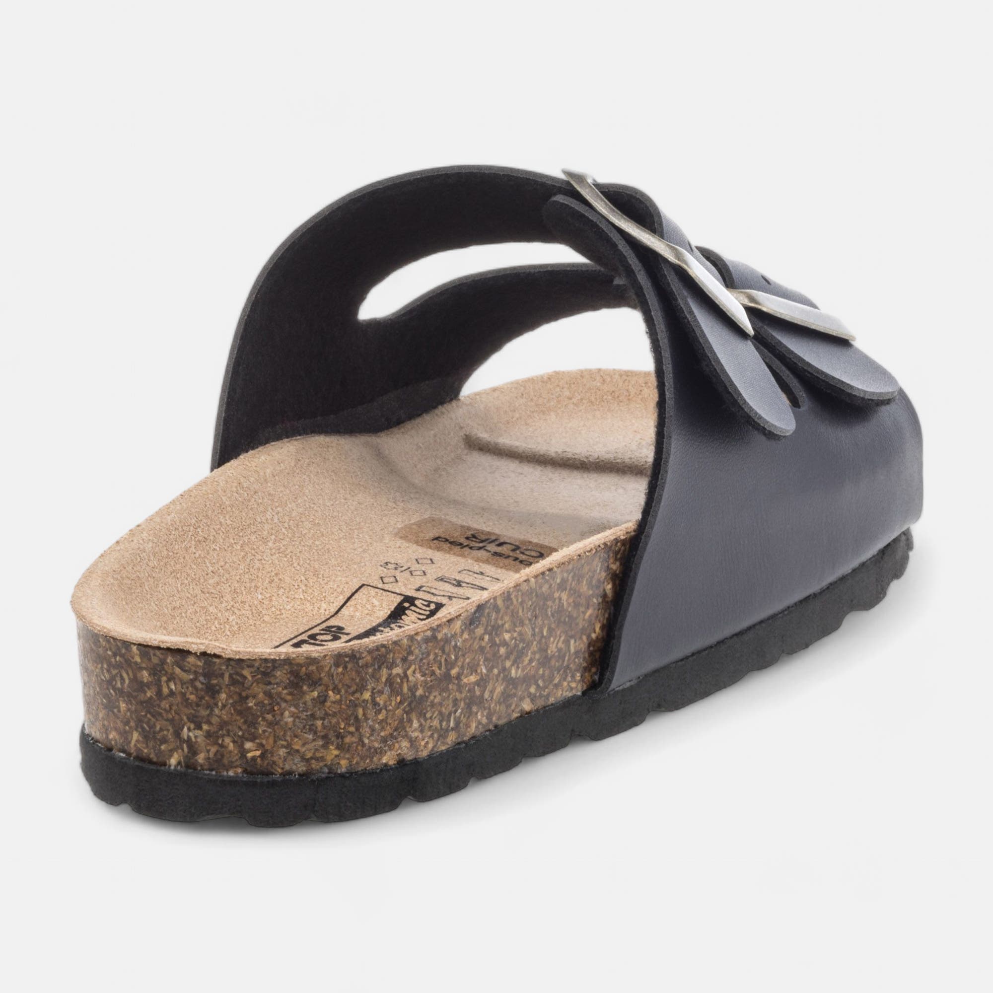 Mules semelle liège Garçon bleu marine