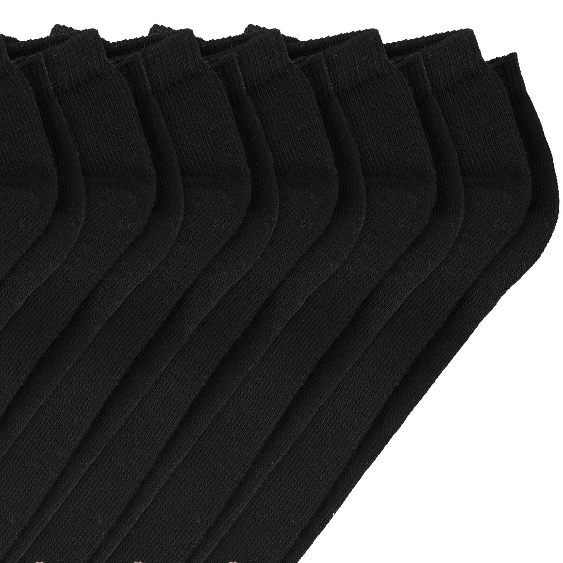 Gina Benotti 6 Paar Damen Sneaker-Socken unifarben schwarz