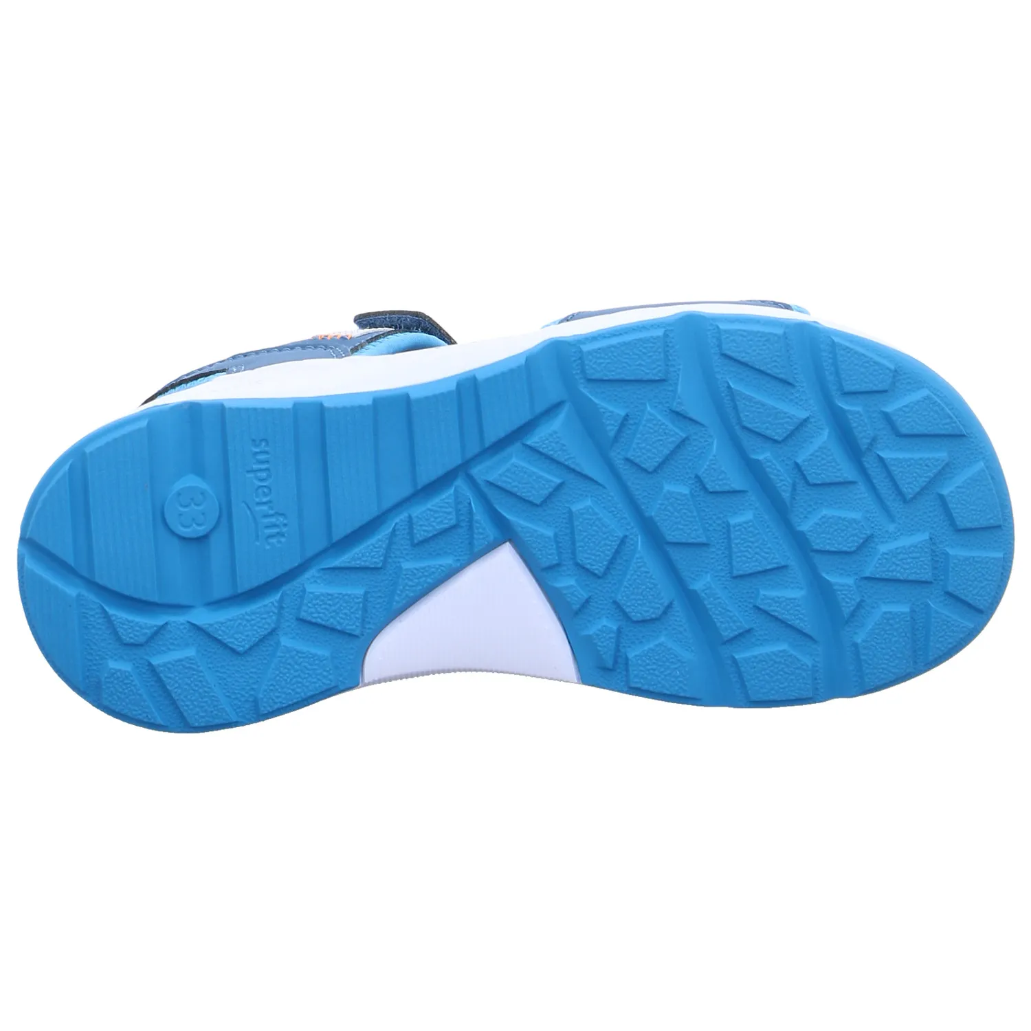 SUPERFIT Jungen-Sandale Blau Lederimitat  Sommerschuh