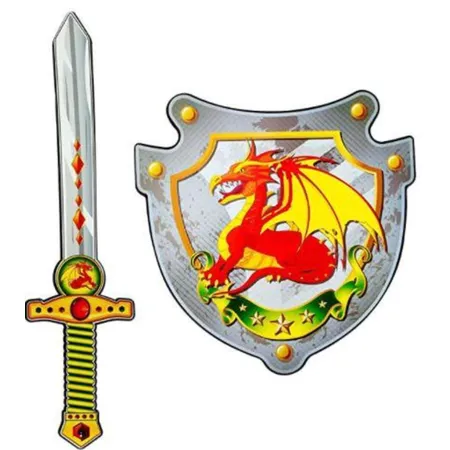 Widmann 97304 Drachenritter Schwert und Schild aus weichem Schaumstoff