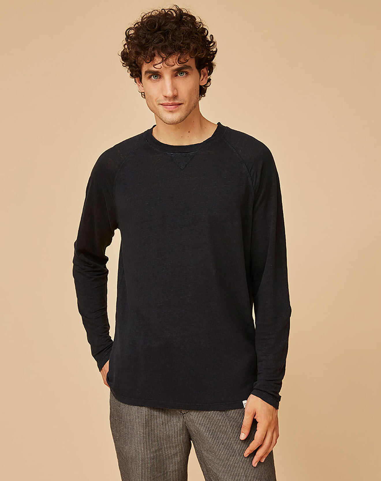 Harris Wilson T-Shirt 100% Lin Philomen fumée