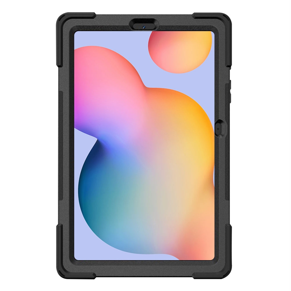 Samsung Galaxy Tab S6 Lite (2024/2022/2020) Peak 500m Hybrid Outdoor Hardcase Hülle mit Aufsteller   Handschlaufe (EGPE00130) - Schwarz
