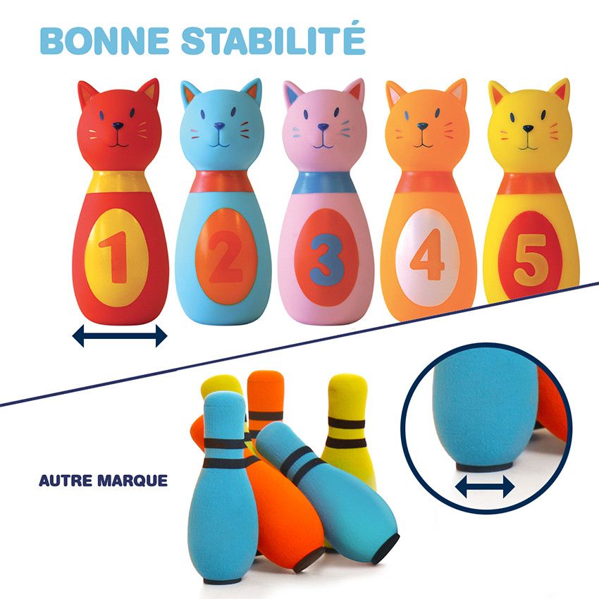 Jeu de quilles - Chat - Doré