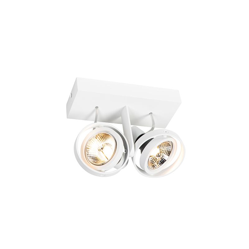 Moderne plafondspot wit 2-lichts GU10 70mm - Master