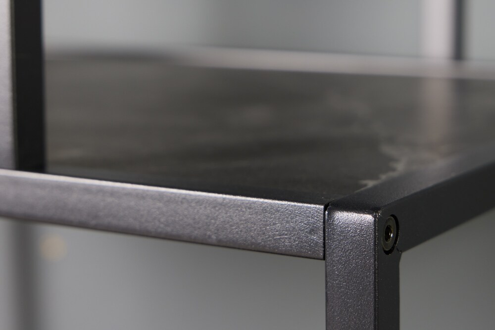 riess-ambiente Bücherregal SLIM LINE - 115cm anthrazit schwarz Marmor-Design Metall modern