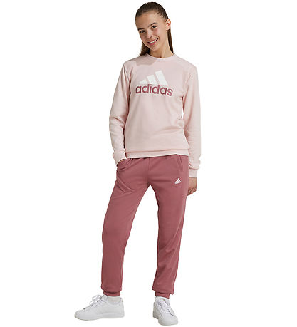 adidas Performance Sweatset - J BL FT TS - Rosa/Weiß