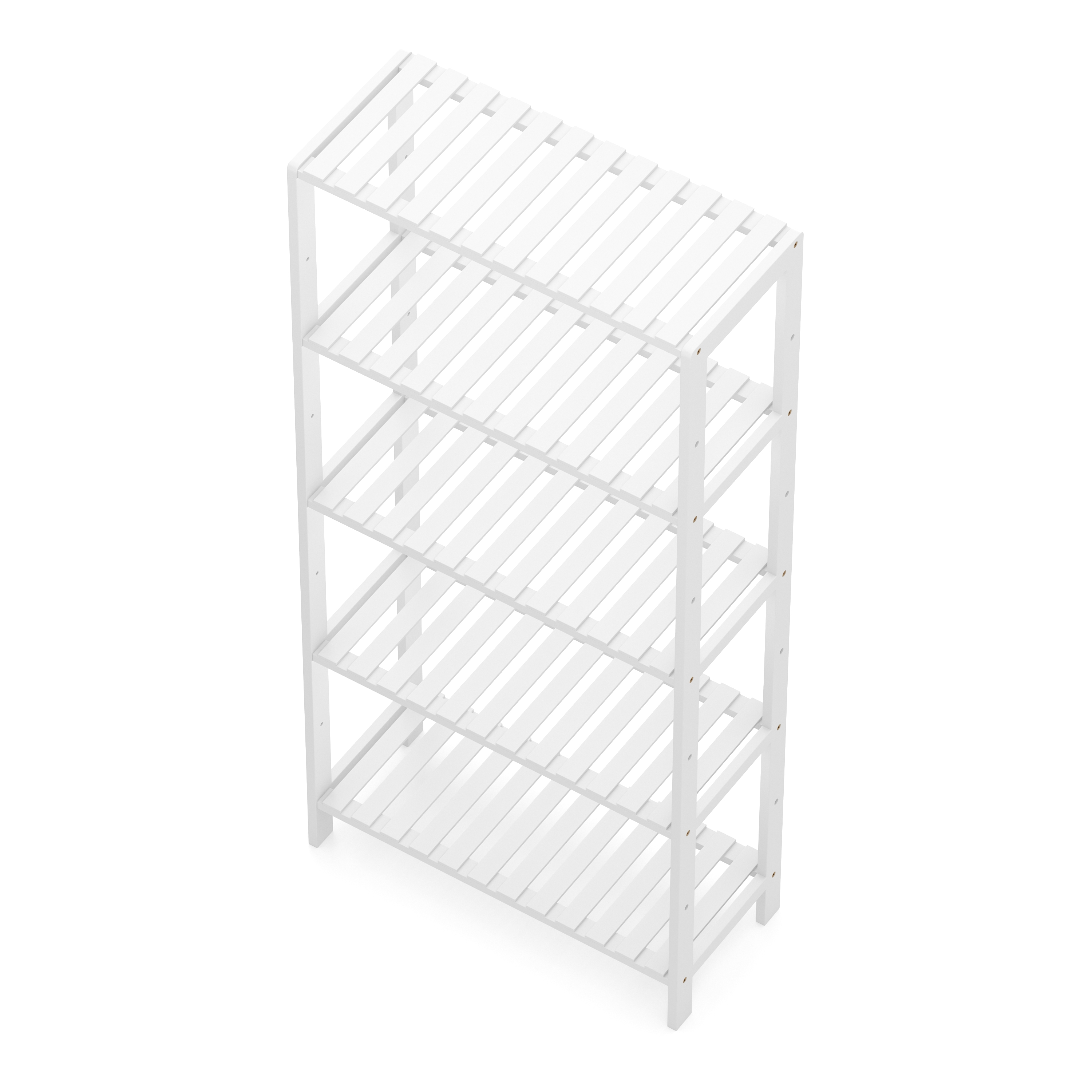 Regal Bambus 59 x 26 x 130 cm weiss