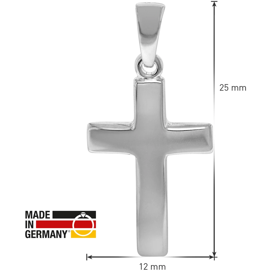 trendor Kinder Halskette mit Kreuz 925 Silber silver