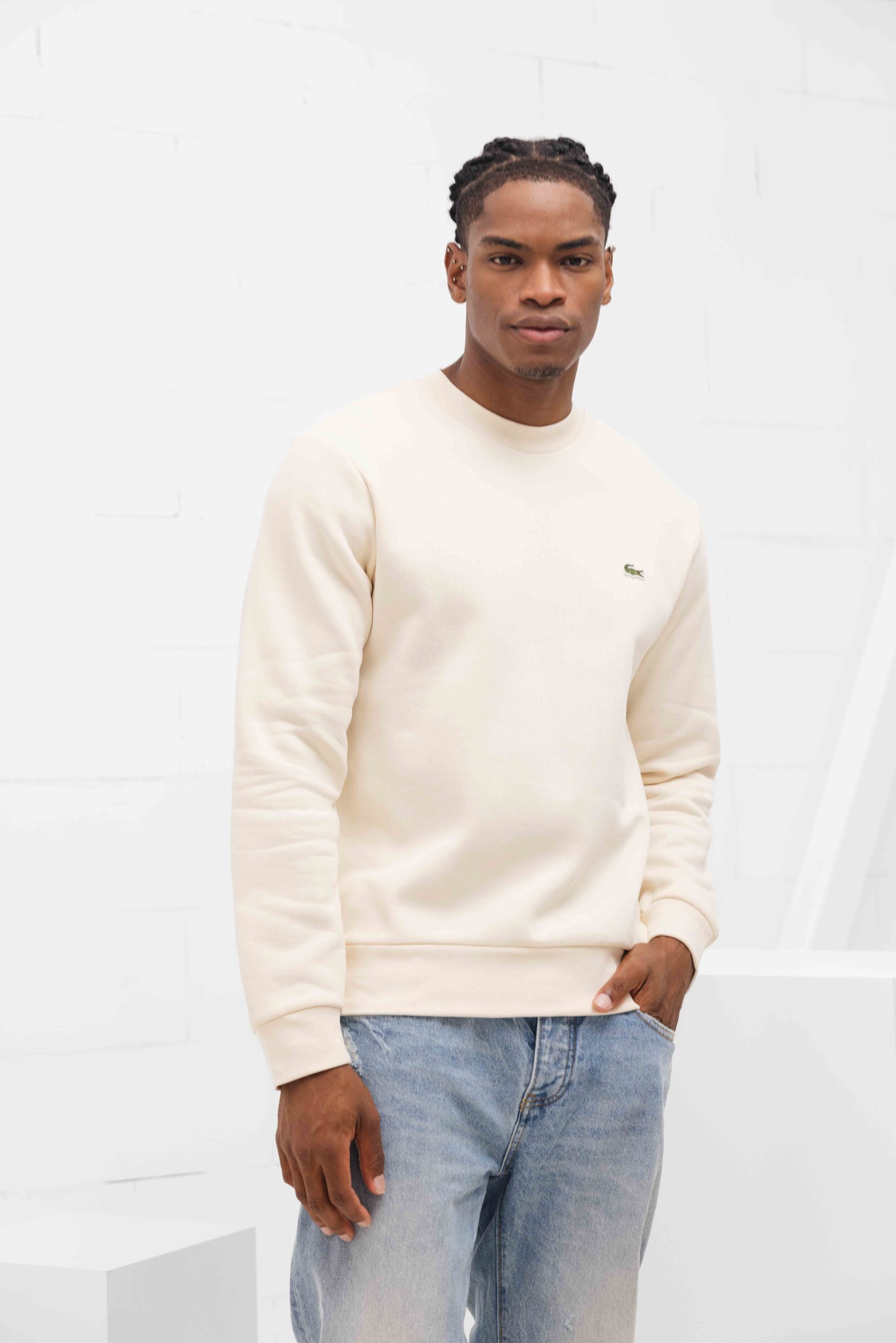Lacoste Basic Sweater Heren Gebroken Wit