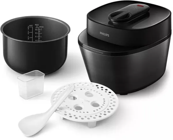 Philips HD2151 All-in-One - Multifunktionelt kogeapparat - 5 liter - 1 kW - sort