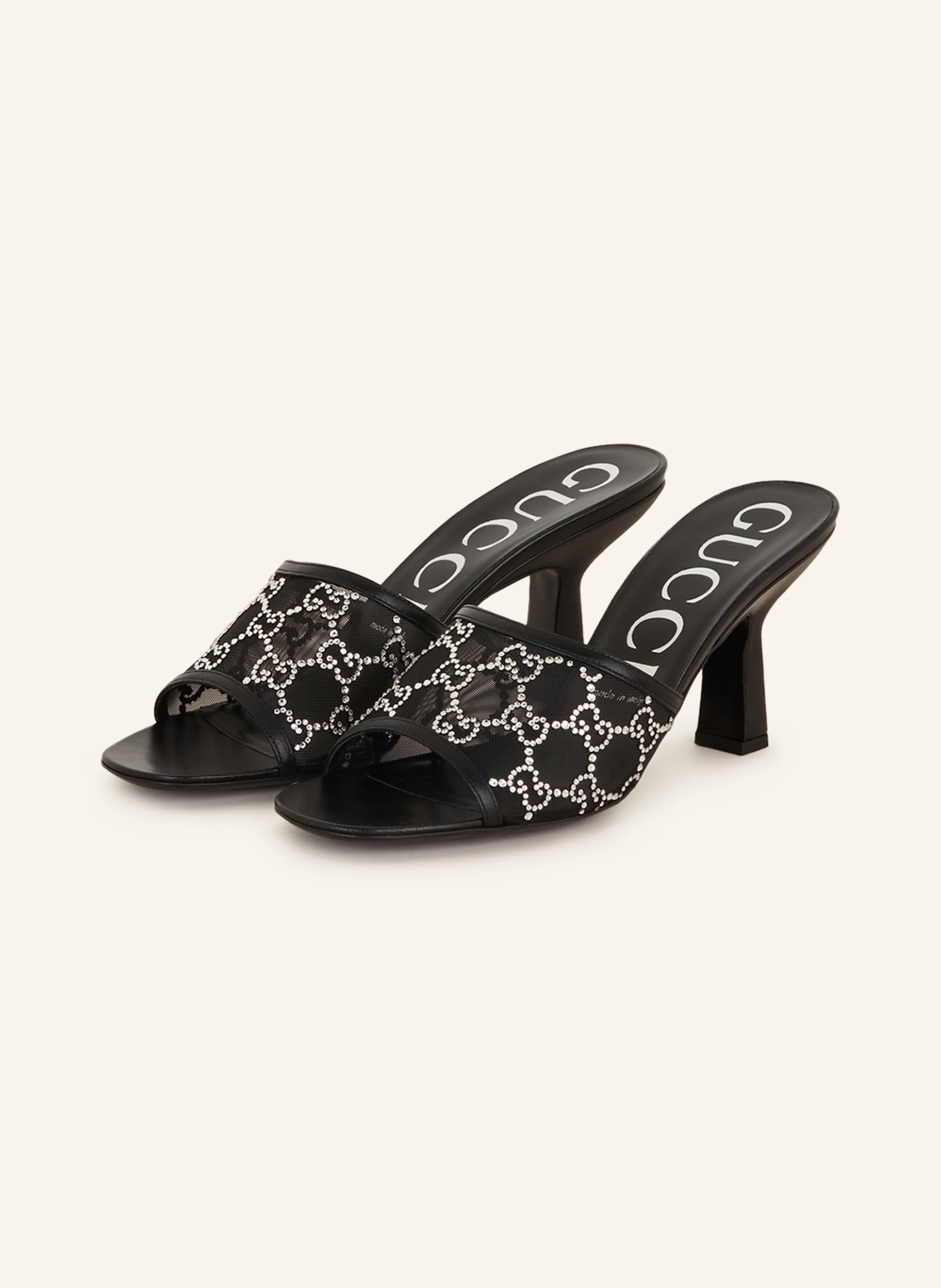 GUCCI Mules mit Schmucksteinen