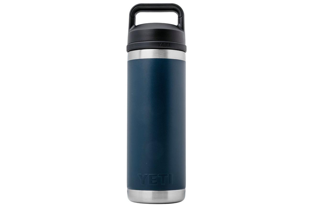Yeti Rambler Bottle 18oz Chug Cap, Navy Blue, thermosfles met drinkdop, 532 ml