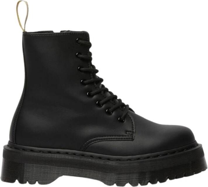 Dr. Martens Eco-leren ritslaarzen zwarte platformszool Black