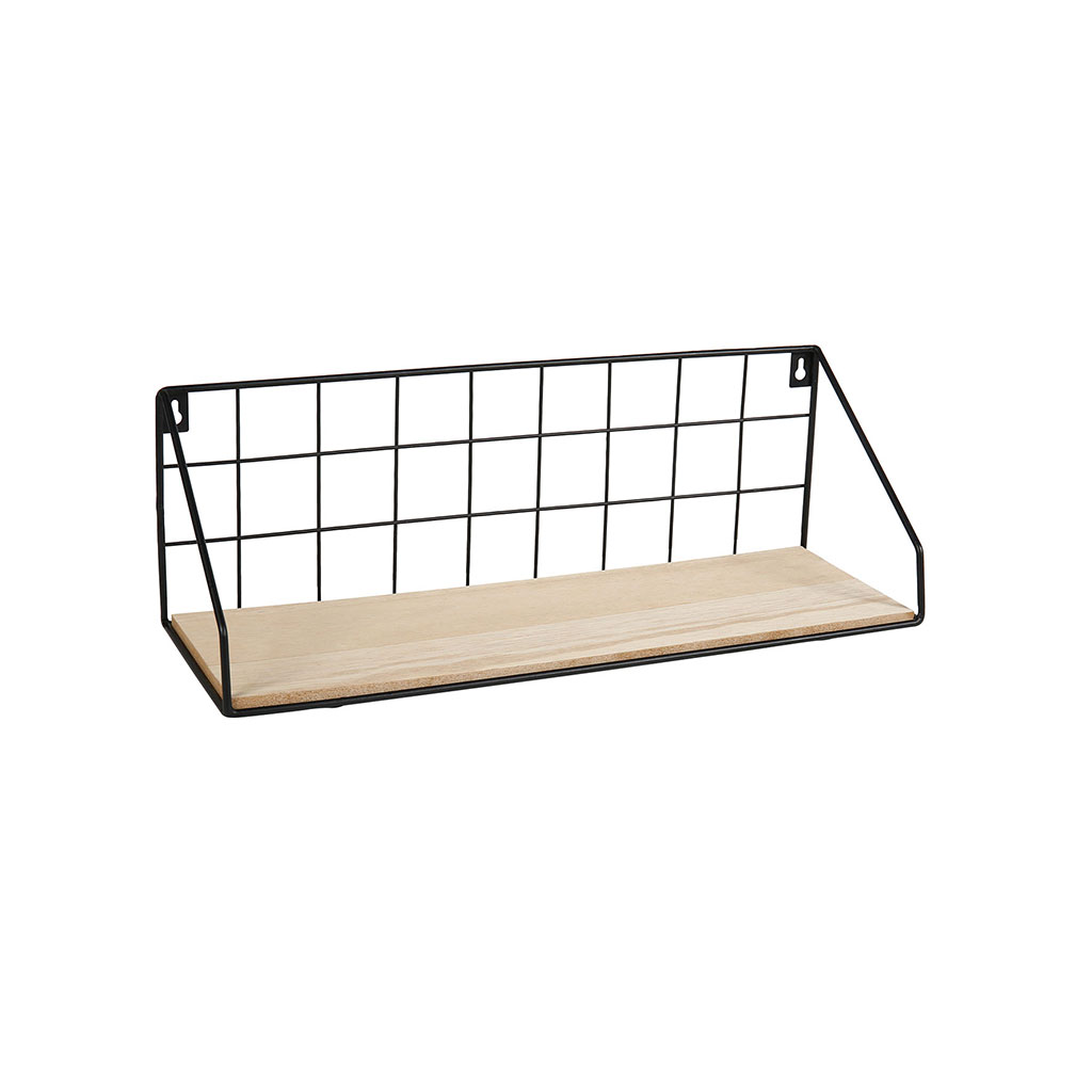 Etagère murale en MDF et métal 45x15x14.5cm