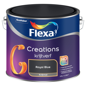 Flexa Creations muurverf royal blue krijt 2,5 liter