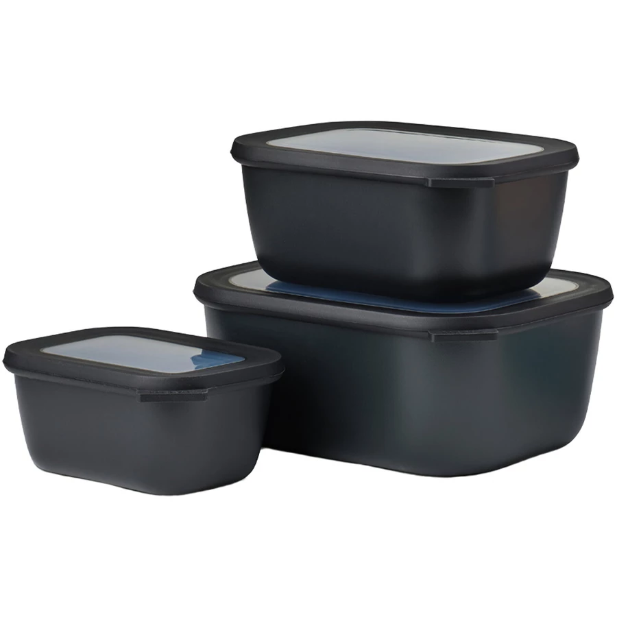 Mepal Multischüssel Cirqula 0,75l 1,5l 3l 3er Set schwarz