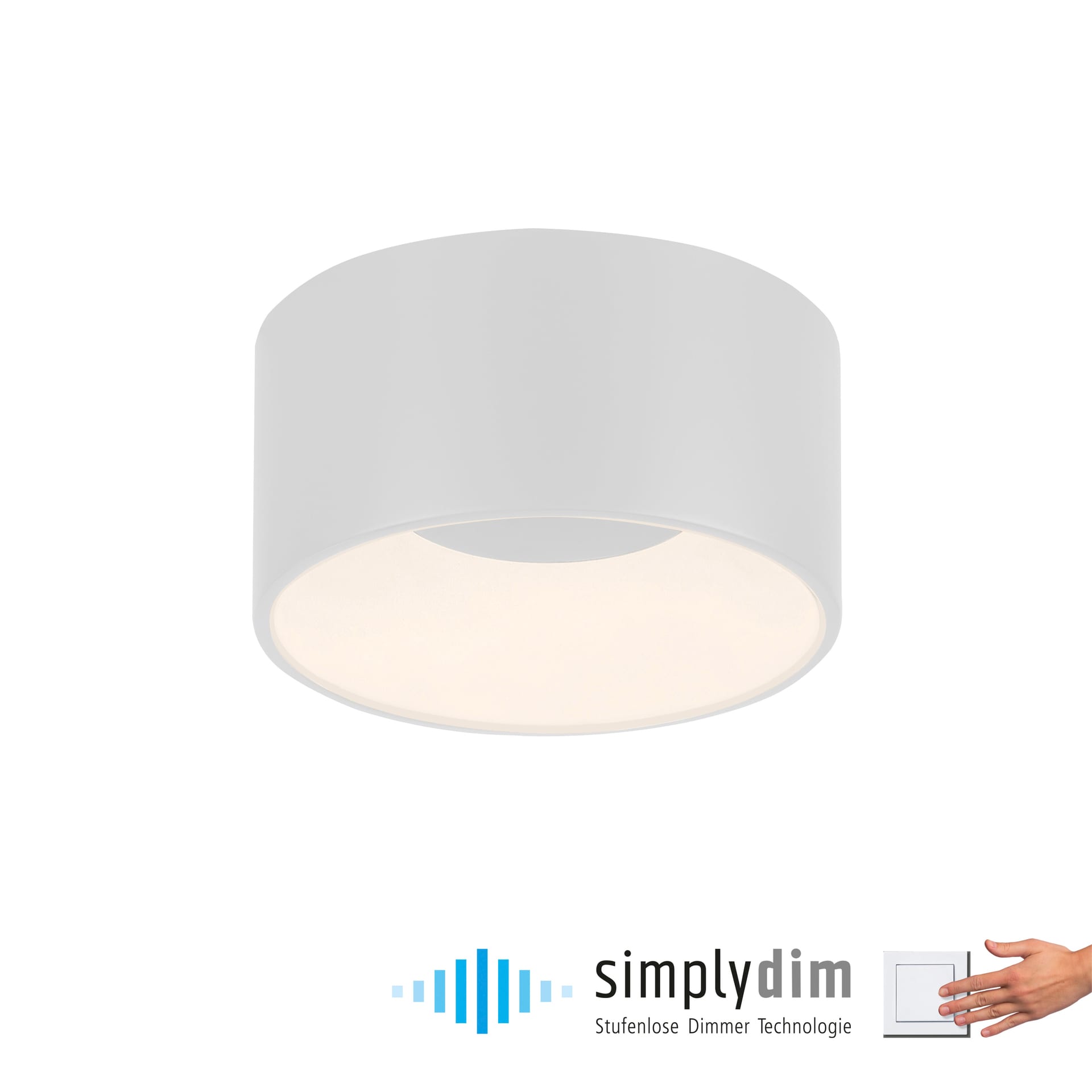 JUST LIGHT LED Deckenlampe TANIKA 16 cm weiß